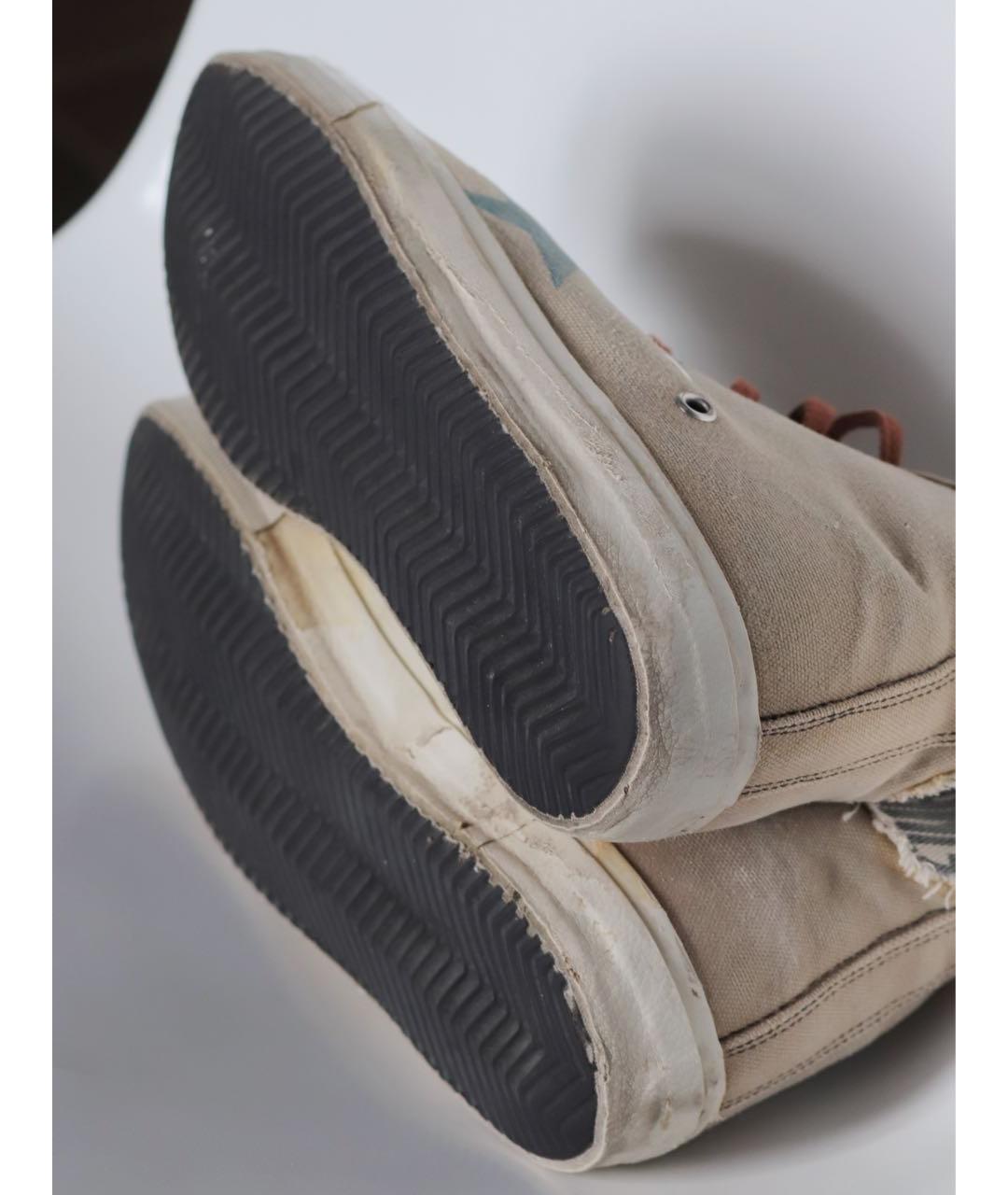 GOLDEN GOOSE DELUXE BRAND Бежевые текстильные кеды, фото 7