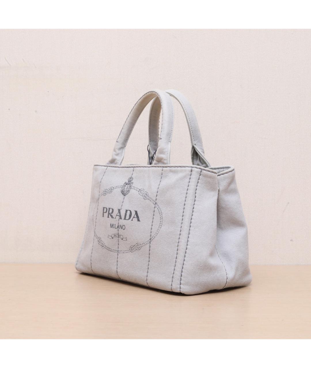 PRADA Серая тканевая сумка через плечо, фото 4