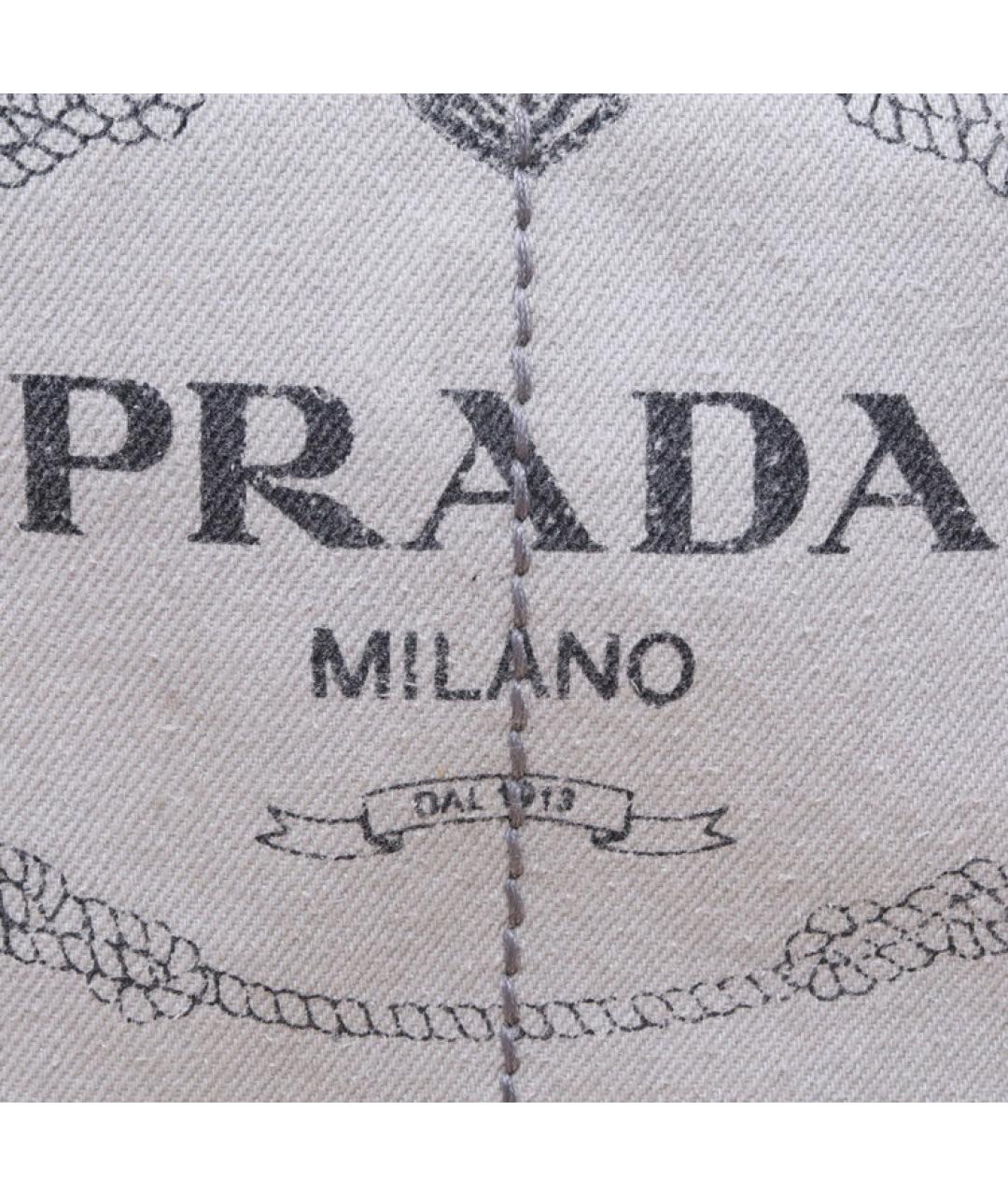 PRADA Серая тканевая сумка через плечо, фото 8