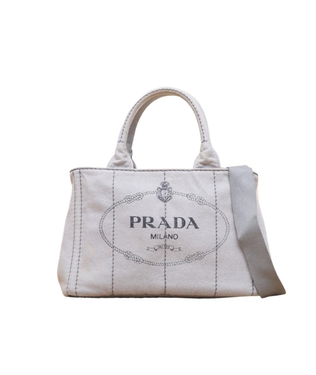 PRADA Серая тканевая сумка через плечо, фото 1