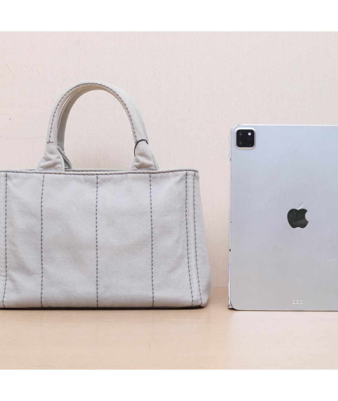 PRADA Серая тканевая сумка через плечо, фото 7