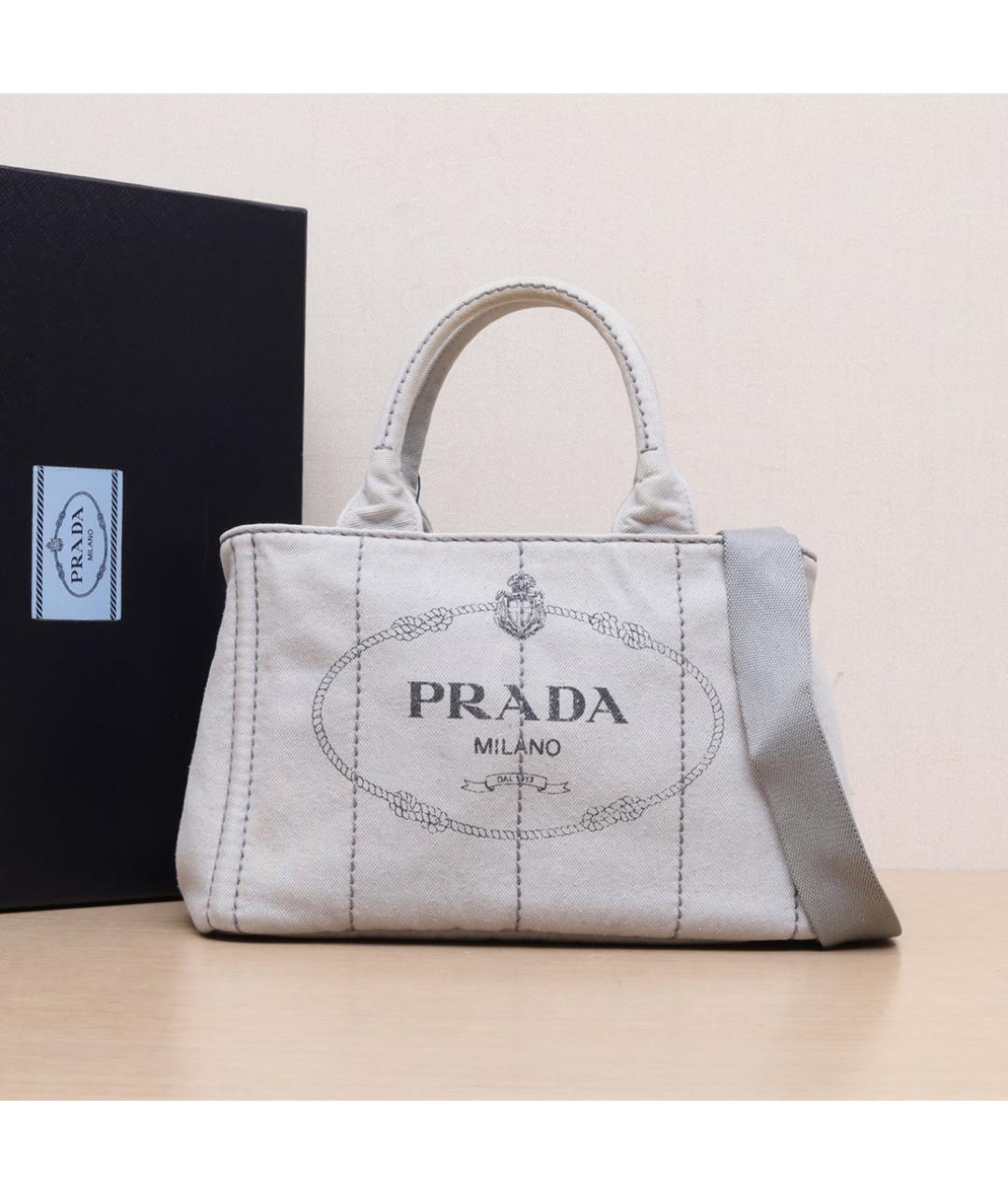 PRADA Серая тканевая сумка через плечо, фото 2