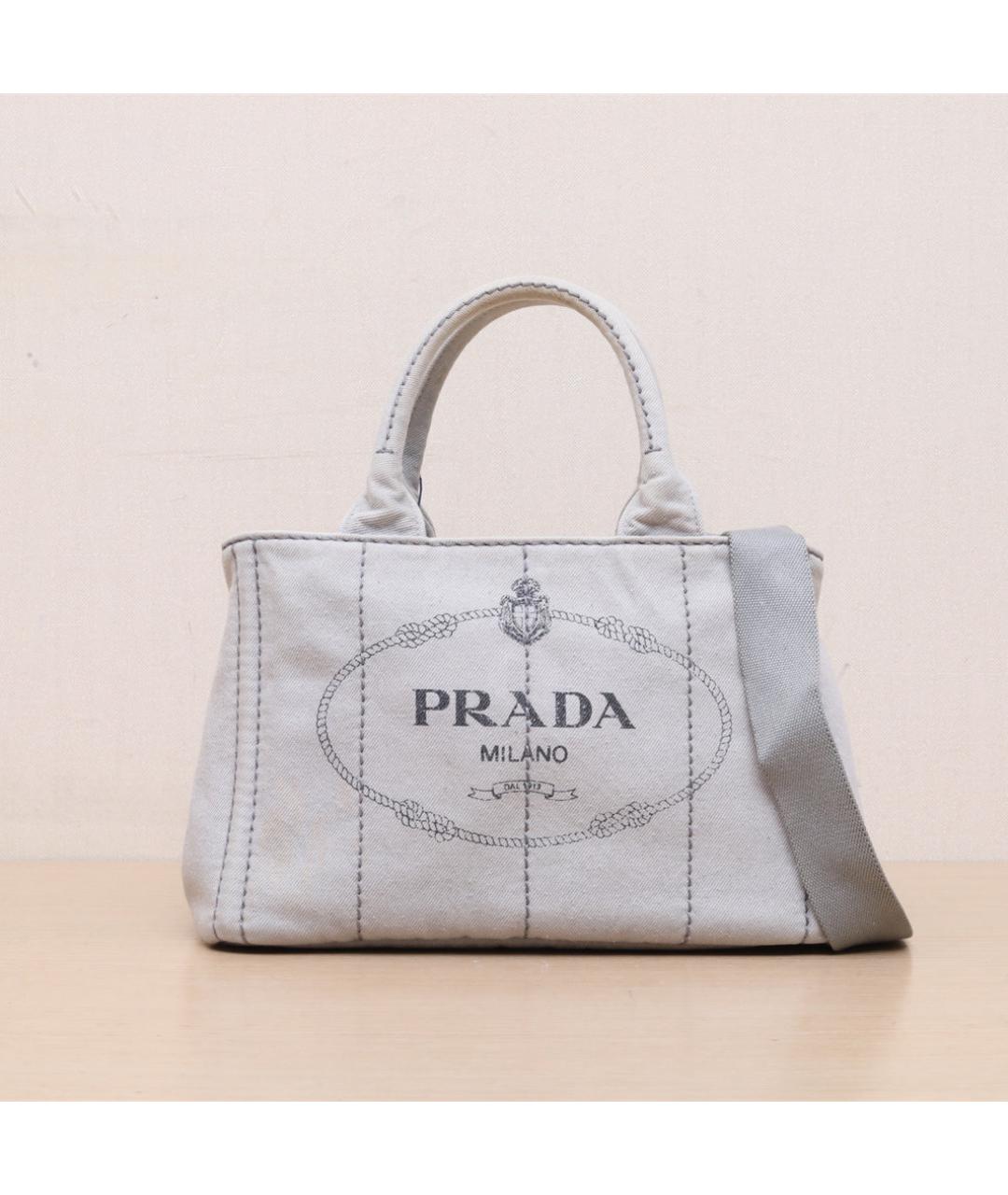 PRADA Серая тканевая сумка через плечо, фото 3