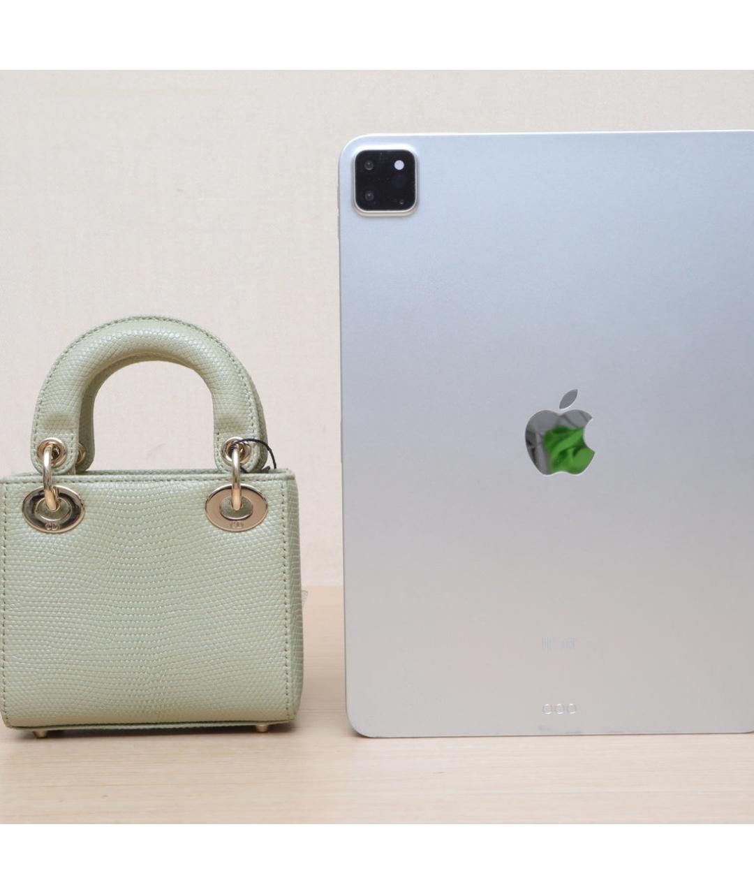 CHRISTIAN DIOR Зеленая кожаная сумка через плечо, фото 7