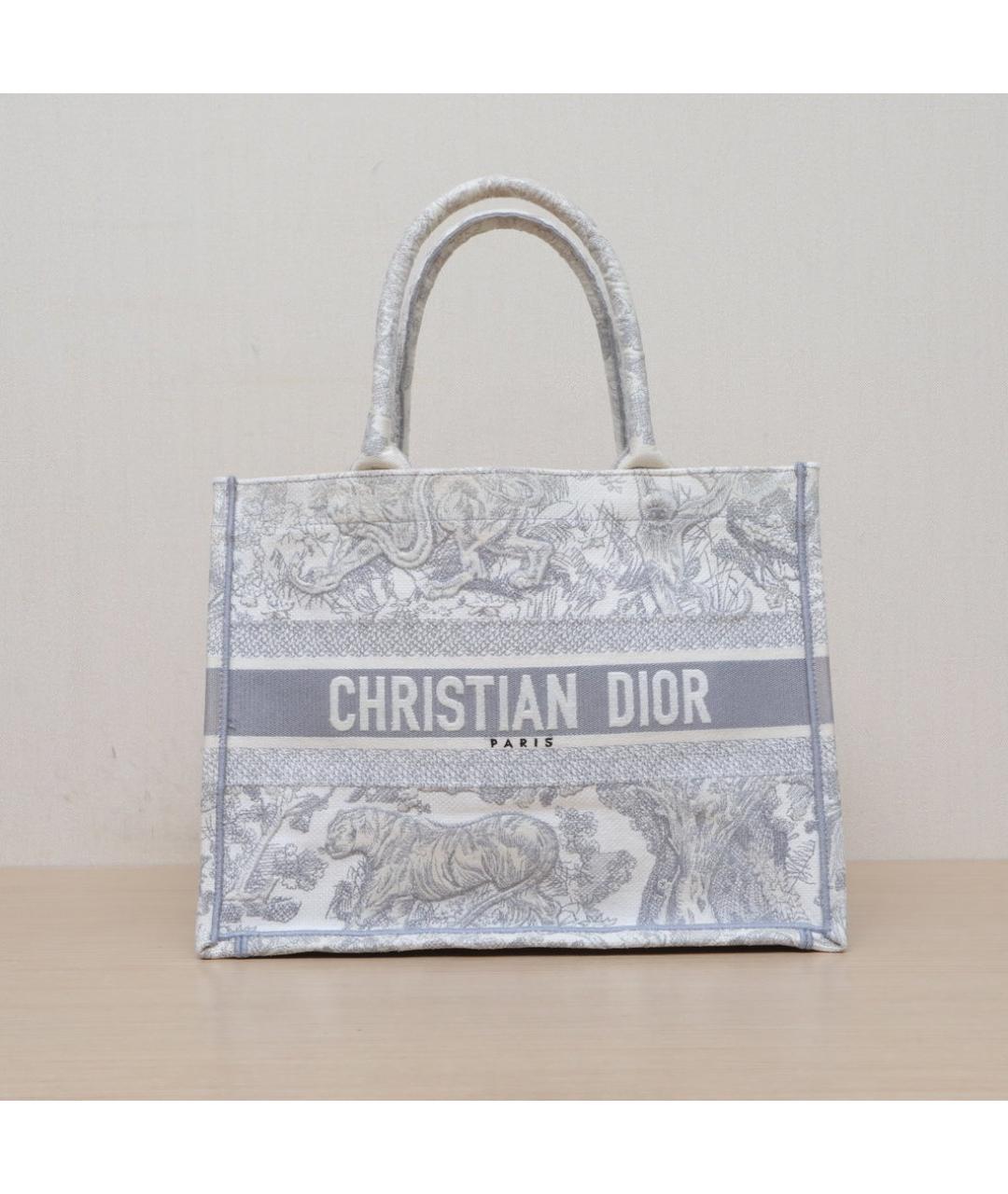 CHRISTIAN DIOR Серая тканевая сумка через плечо, фото 3