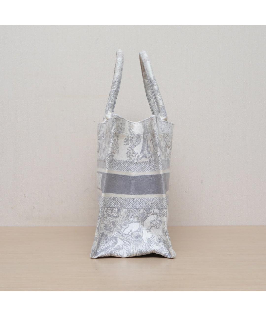 CHRISTIAN DIOR Серая тканевая сумка через плечо, фото 5