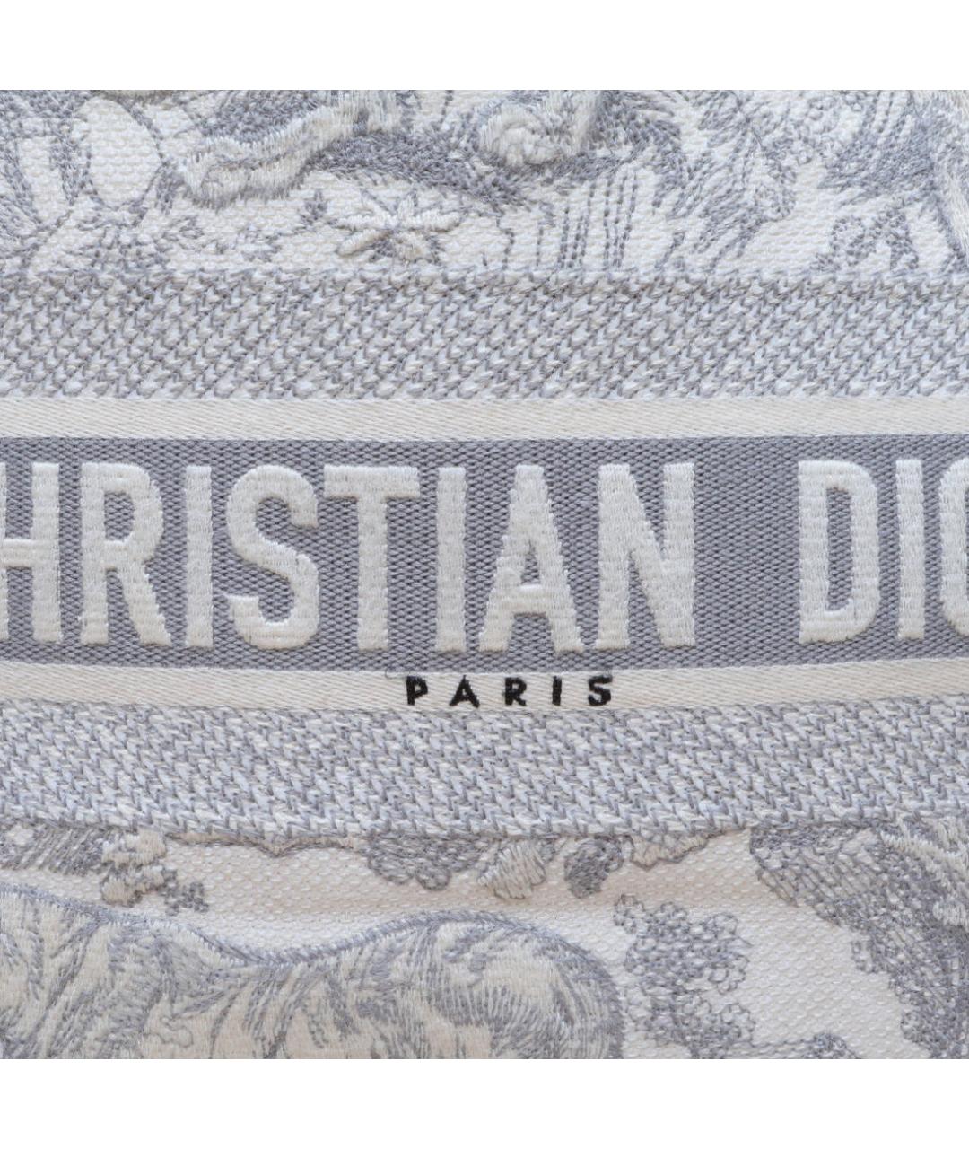 CHRISTIAN DIOR Серая тканевая сумка через плечо, фото 8
