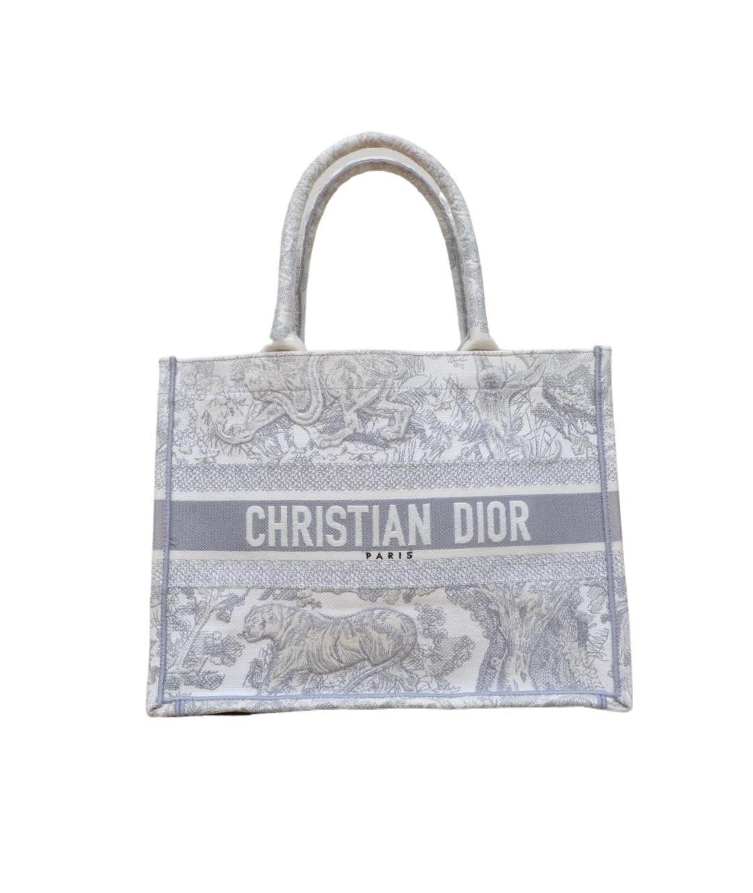 CHRISTIAN DIOR Серая тканевая сумка через плечо, фото 1