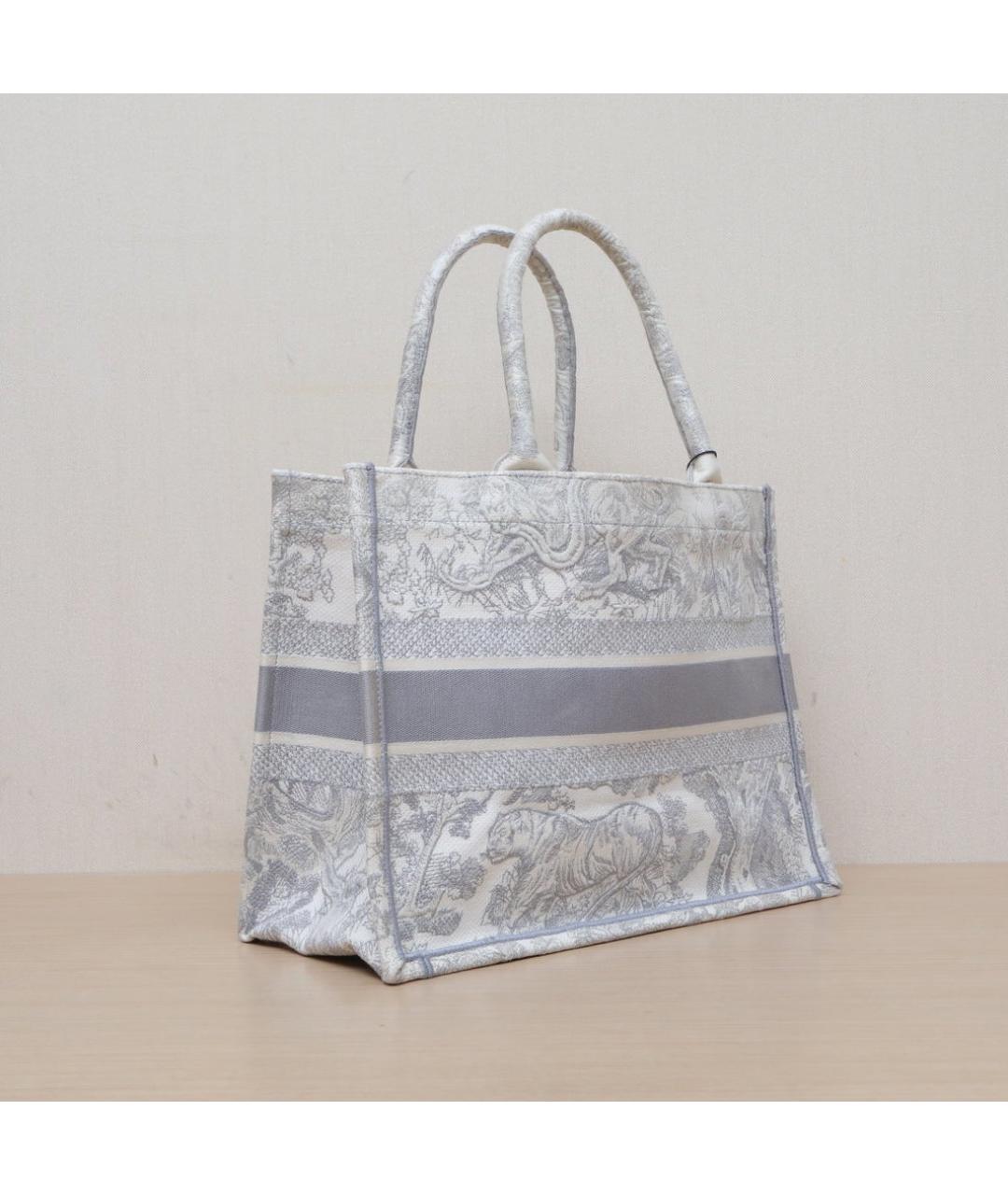 CHRISTIAN DIOR Серая тканевая сумка через плечо, фото 6