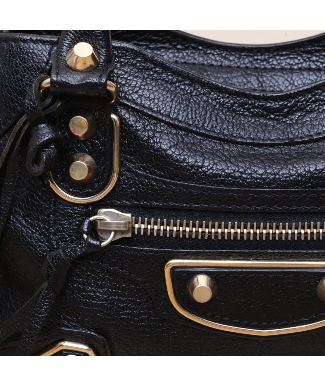 BALENCIAGA Черная кожаная сумка через плечо, фото 8