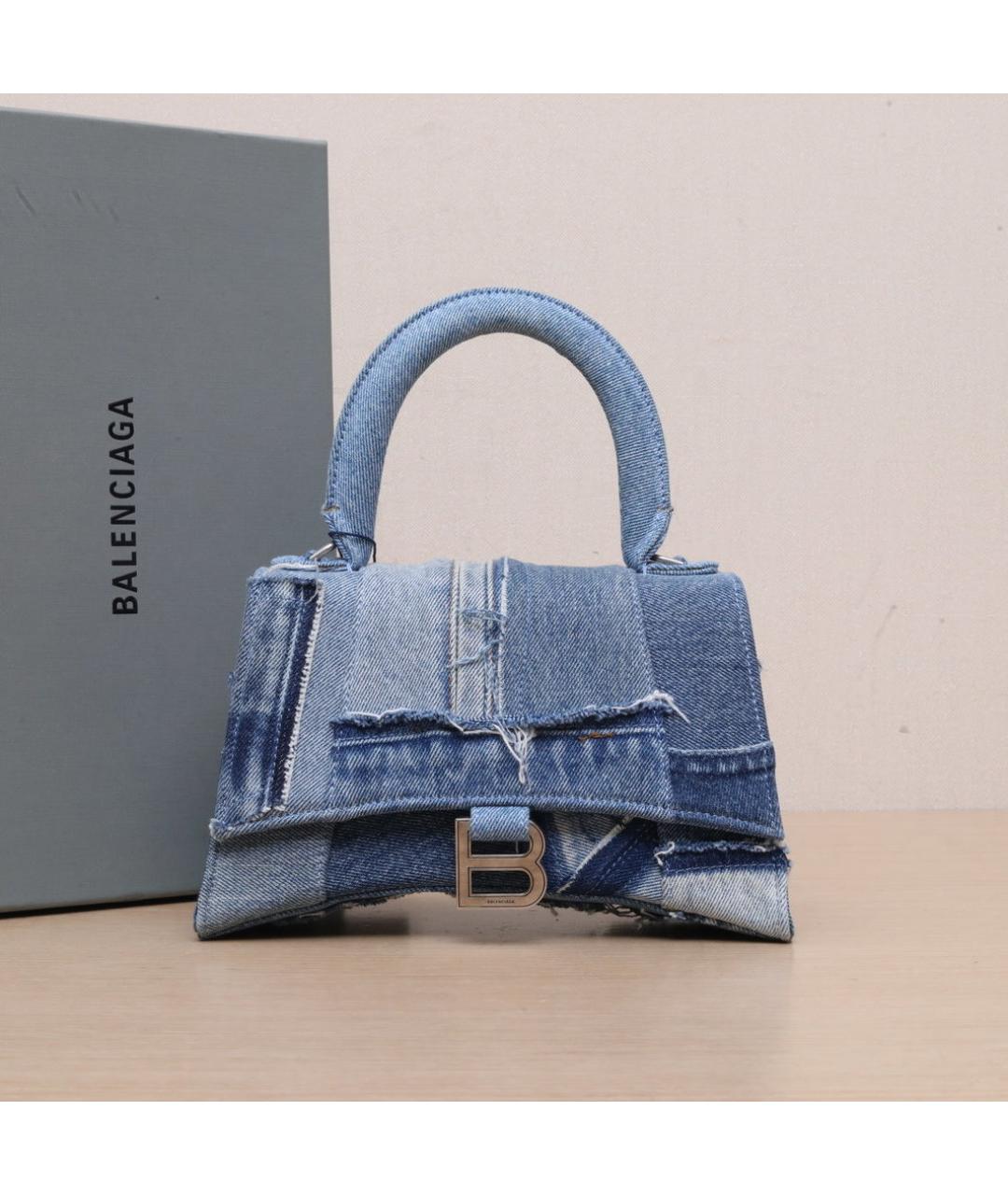 BALENCIAGA Синяя деним сумка через плечо, фото 2