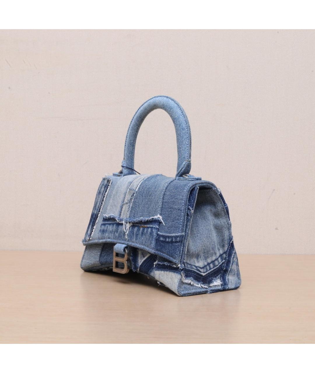 BALENCIAGA Синяя деним сумка через плечо, фото 4