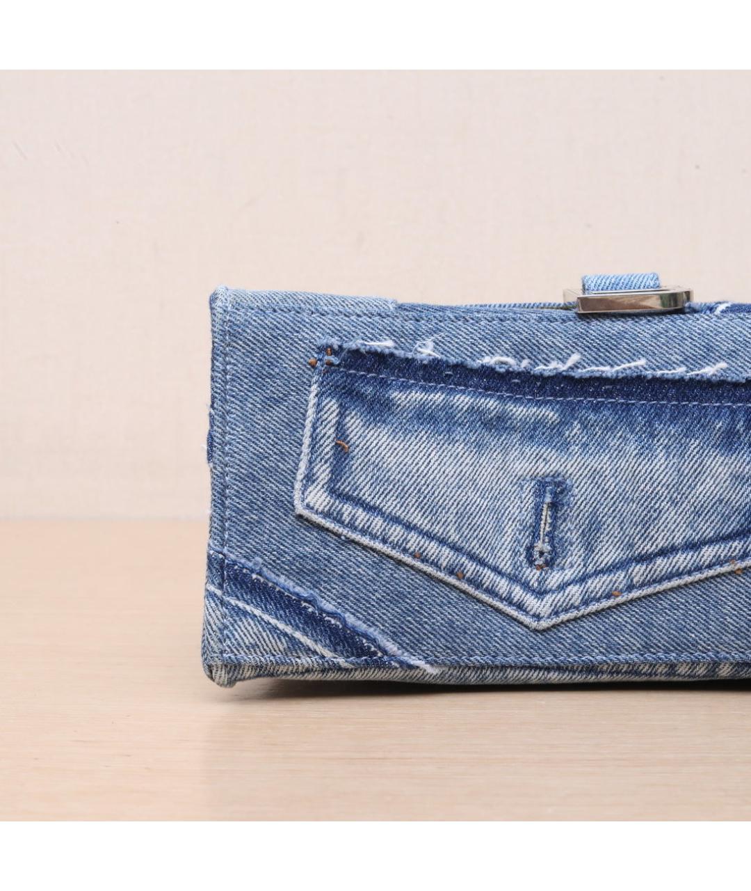 BALENCIAGA Синяя деним сумка через плечо, фото 9