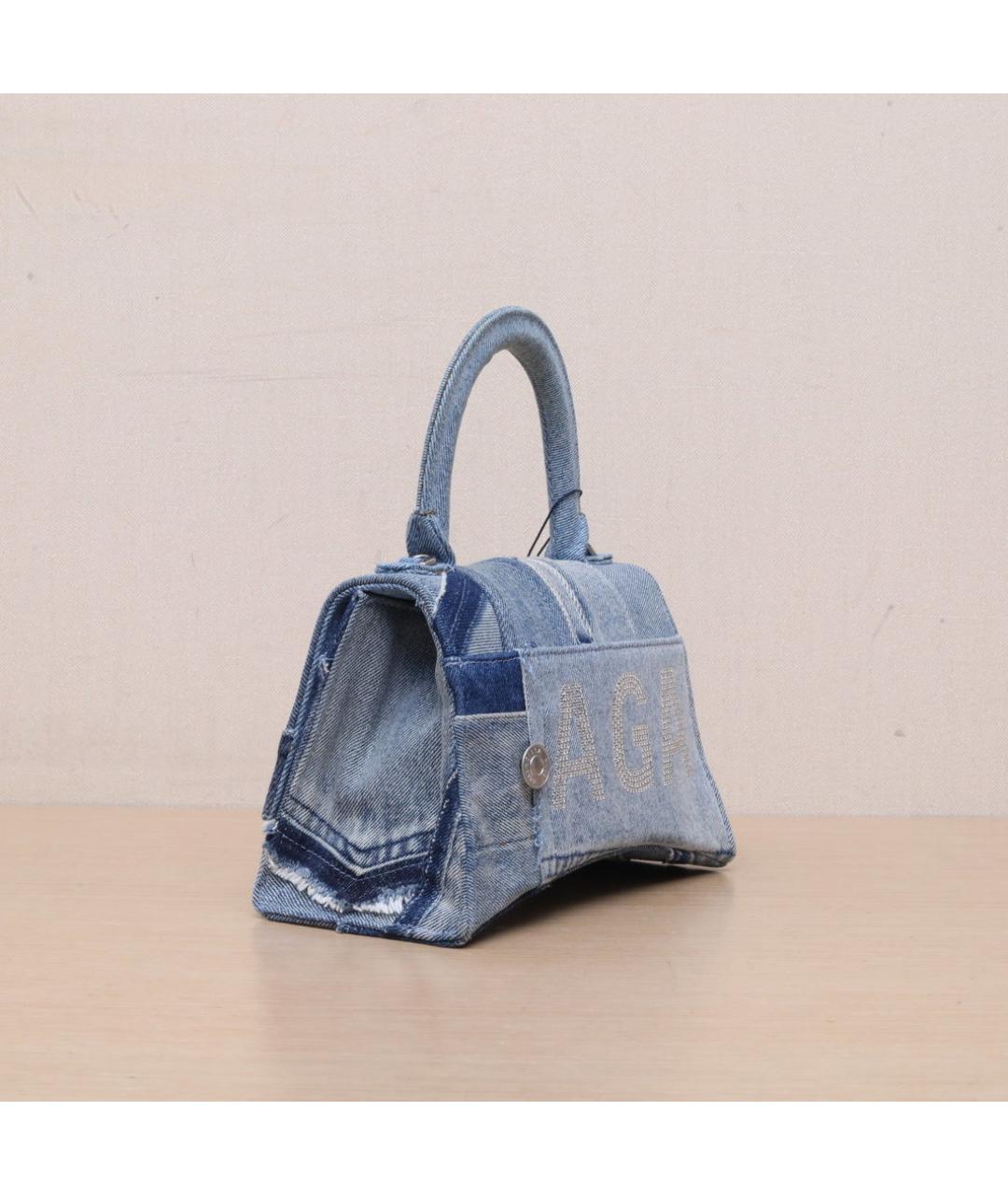 BALENCIAGA Синяя деним сумка через плечо, фото 6