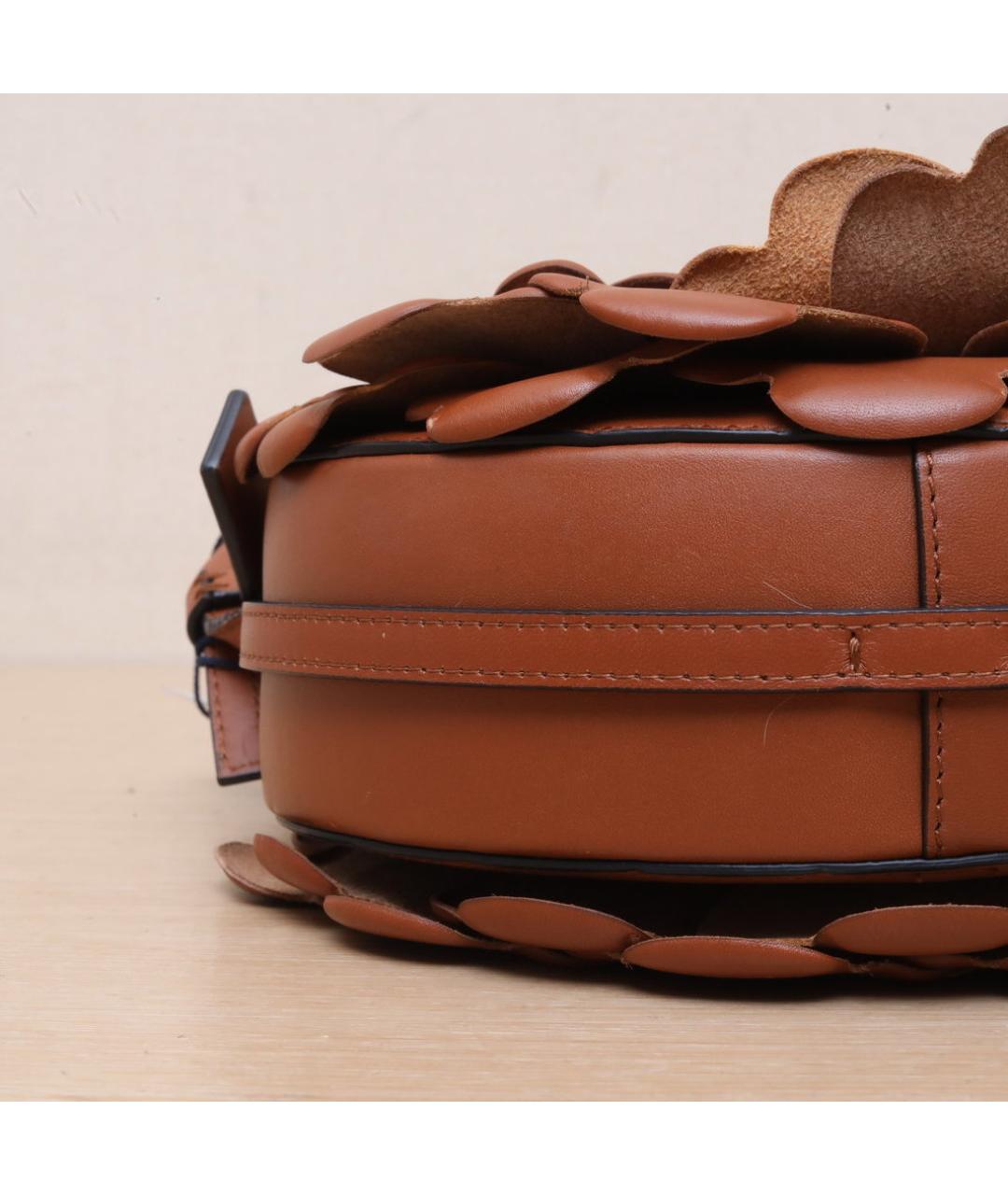 VALENTINO Коричневая кожаная сумка через плечо, фото 9