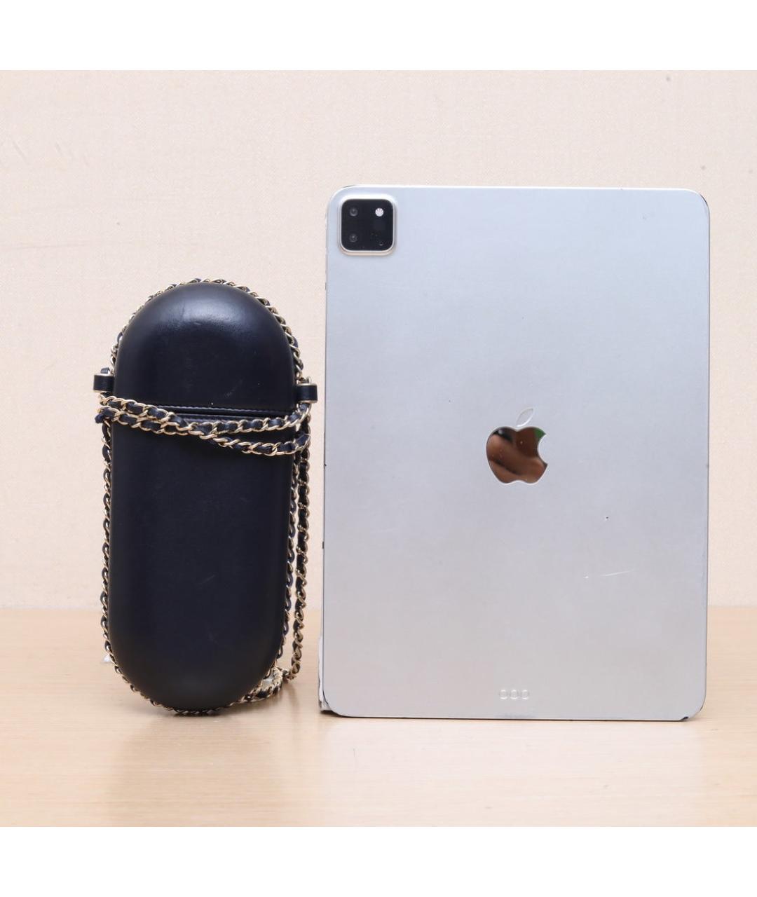 CHANEL Темно-синяя кожаная сумка через плечо, фото 7