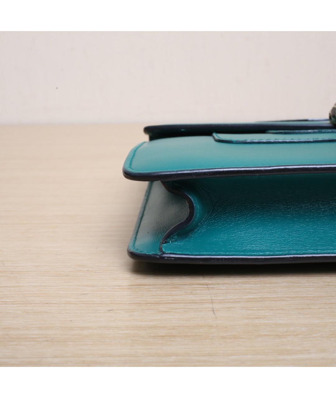 BVLGARI Зеленая кожаная сумка через плечо, фото 9