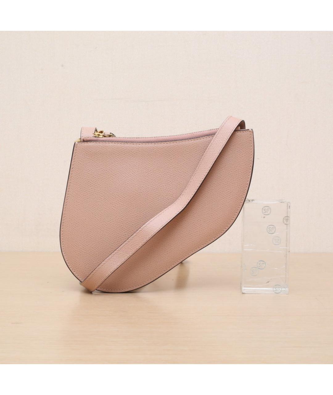 CHRISTIAN DIOR Бежевая кожаная сумка через плечо, фото 3