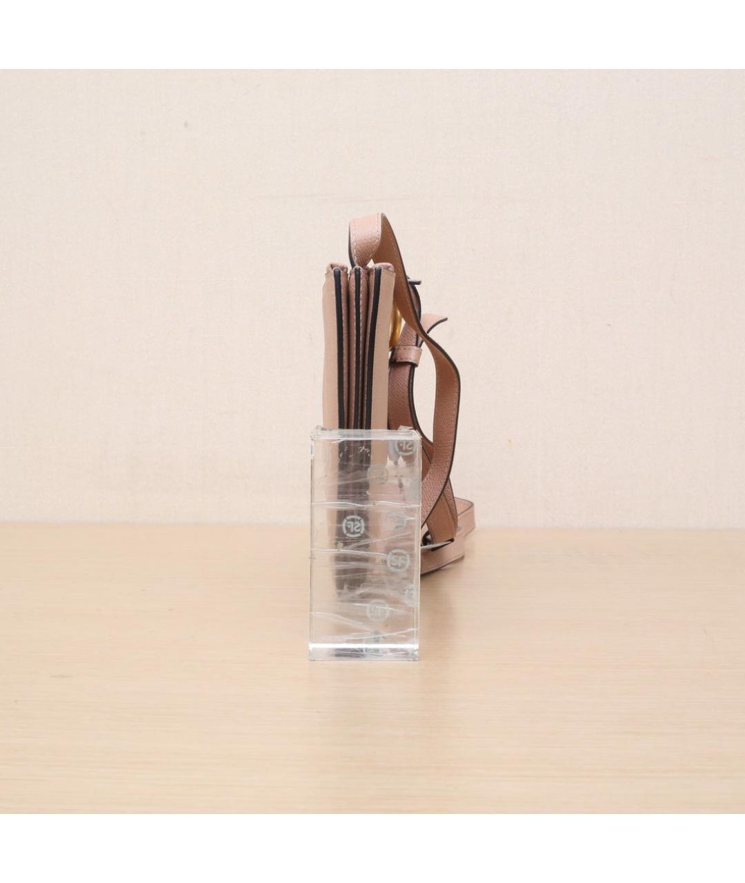 CHRISTIAN DIOR Бежевая кожаная сумка через плечо, фото 5