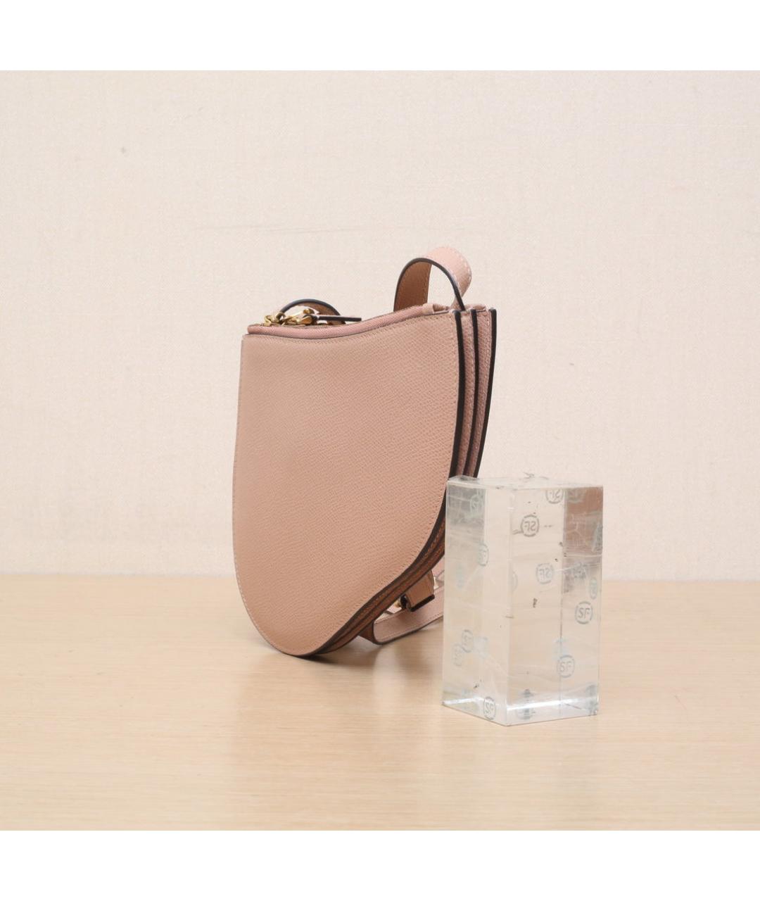 CHRISTIAN DIOR Бежевая кожаная сумка через плечо, фото 4