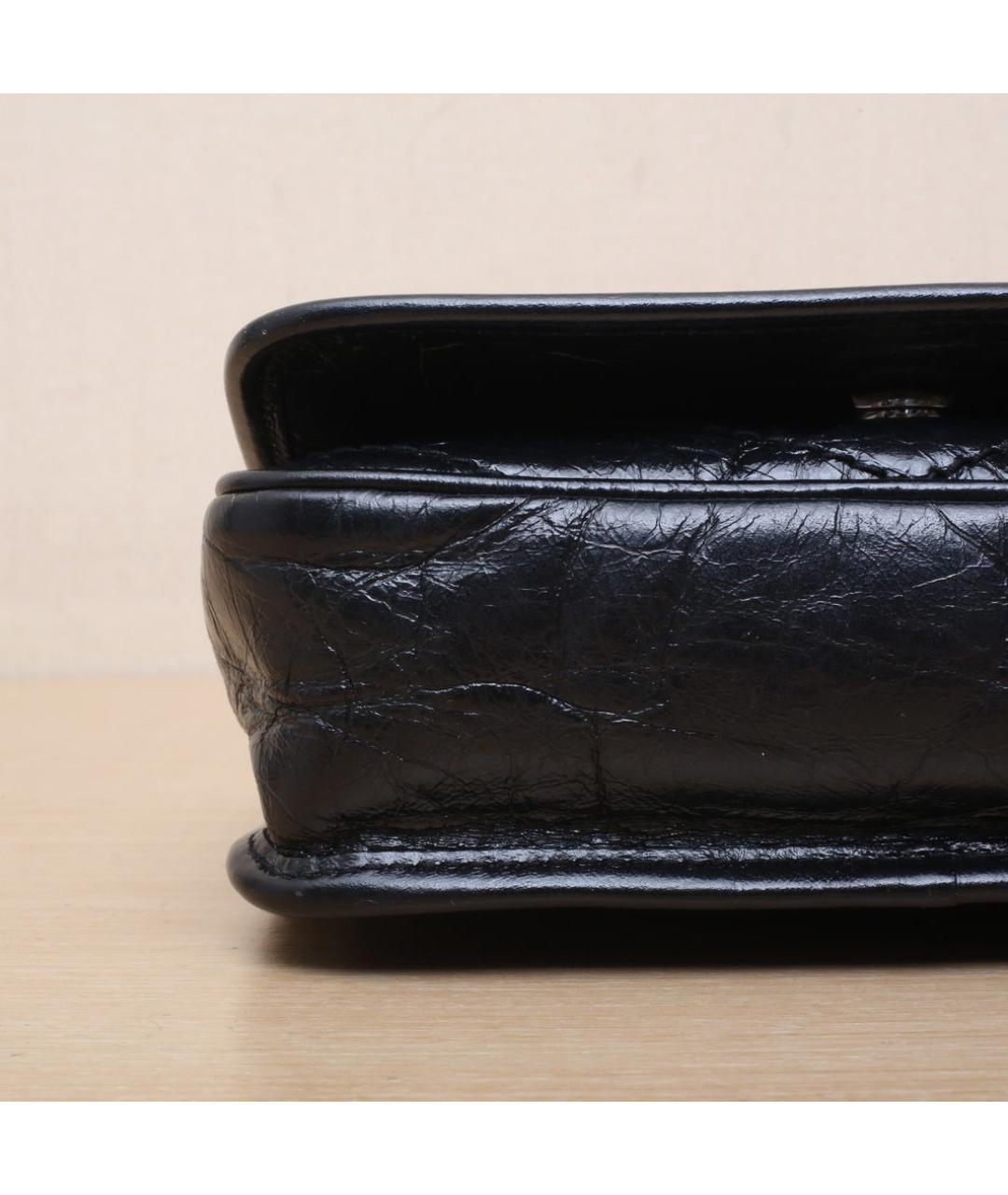 SAINT LAURENT Черная кожаная сумка через плечо, фото 9