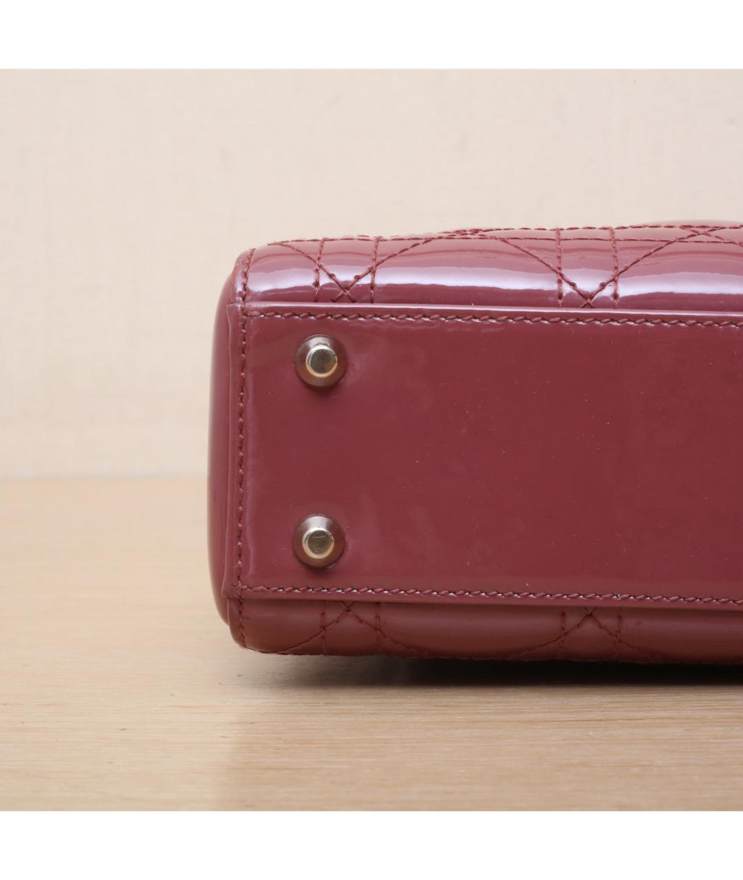 CHRISTIAN DIOR Розовая сумка через плечо из лакированной кожи, фото 9