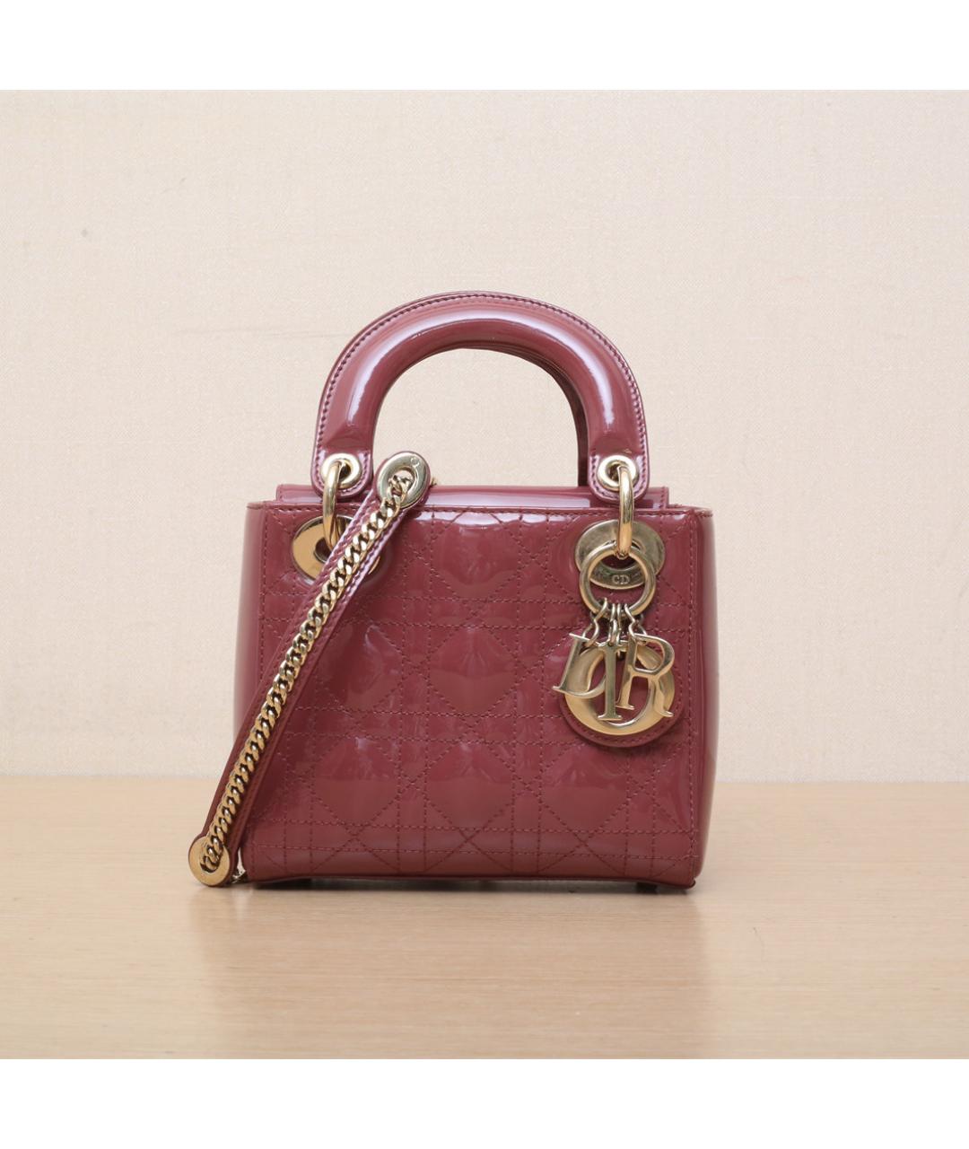 CHRISTIAN DIOR Розовая сумка через плечо из лакированной кожи, фото 3