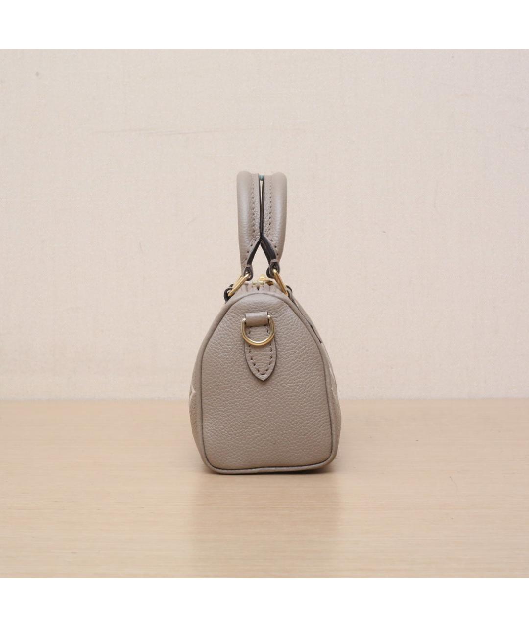 LOUIS VUITTON Серая кожаная сумка через плечо, фото 5