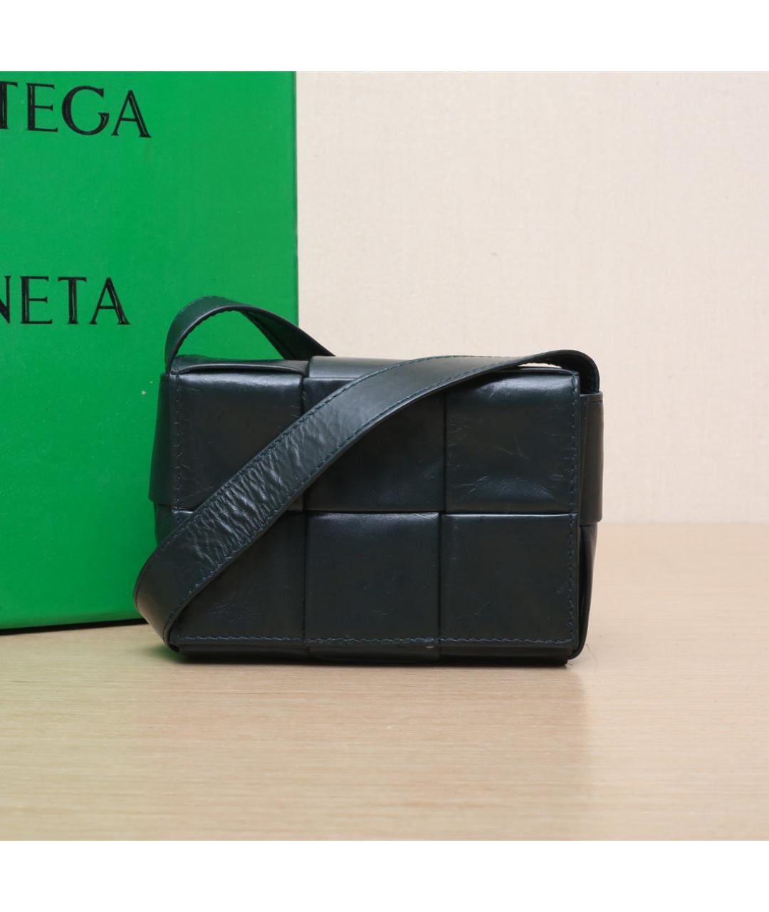 BOTTEGA VENETA Зеленая кожаная сумка через плечо, фото 2