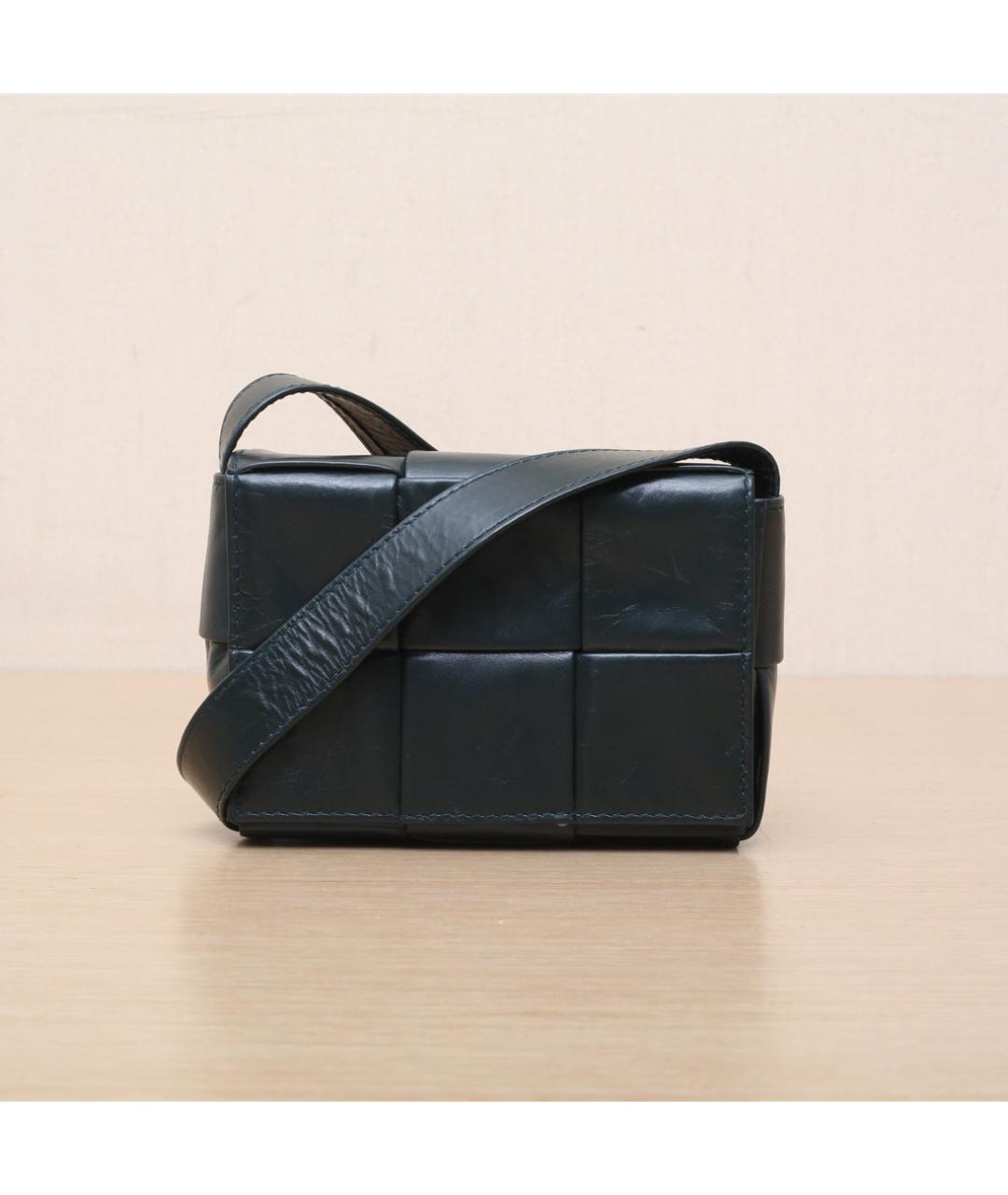 BOTTEGA VENETA Зеленая кожаная сумка через плечо, фото 3