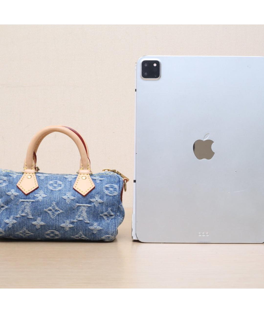 LOUIS VUITTON Синяя деним сумка через плечо, фото 7