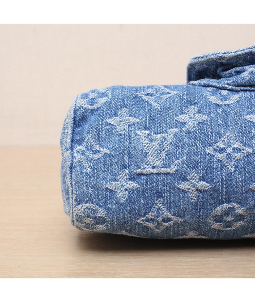 LOUIS VUITTON Синяя деним сумка через плечо, фото 9