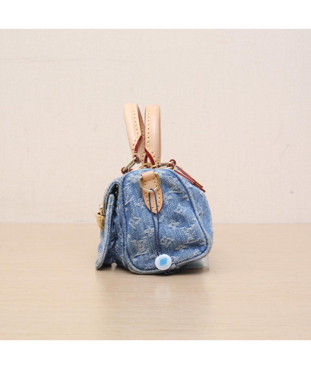 LOUIS VUITTON Синяя деним сумка через плечо, фото 5