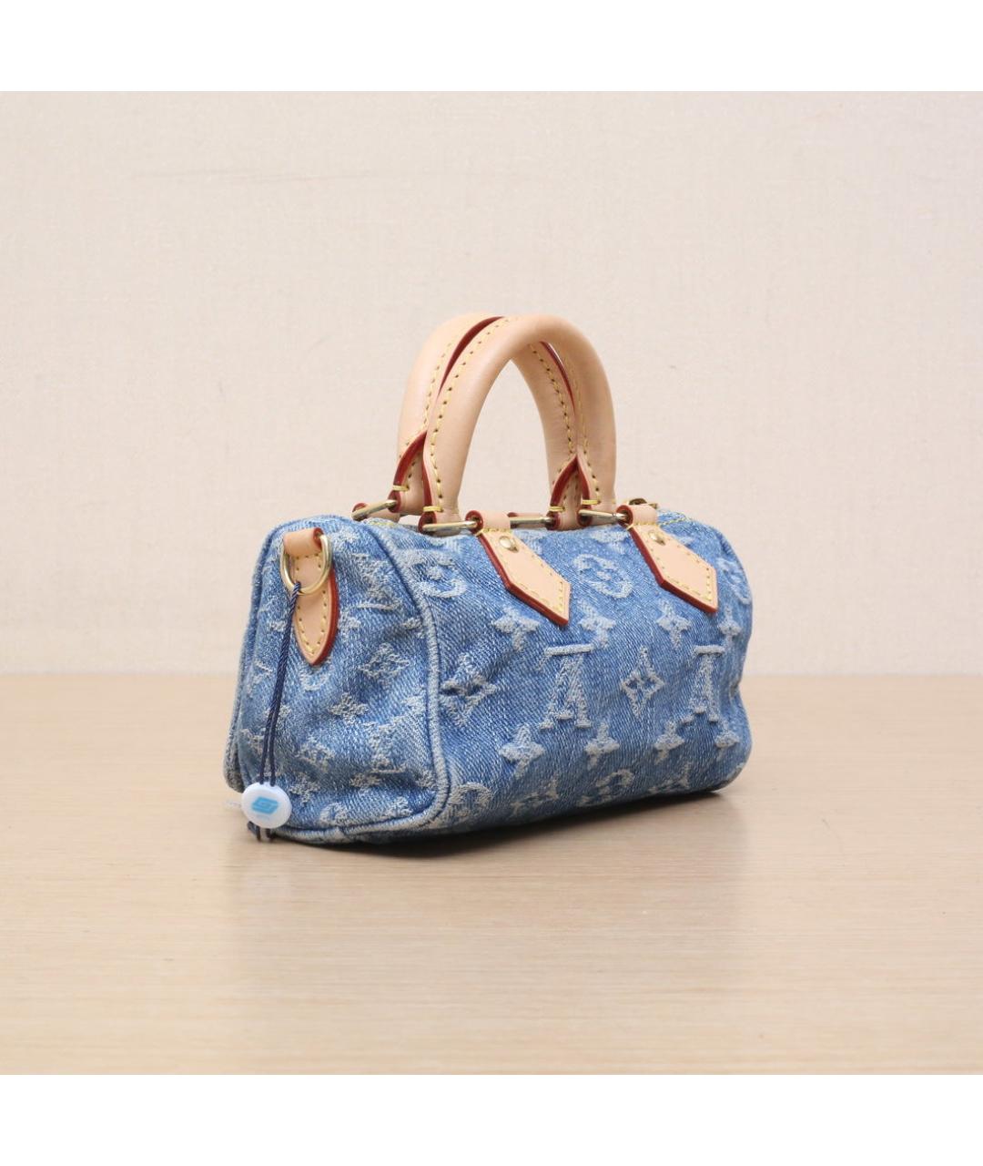 LOUIS VUITTON Синяя деним сумка через плечо, фото 6