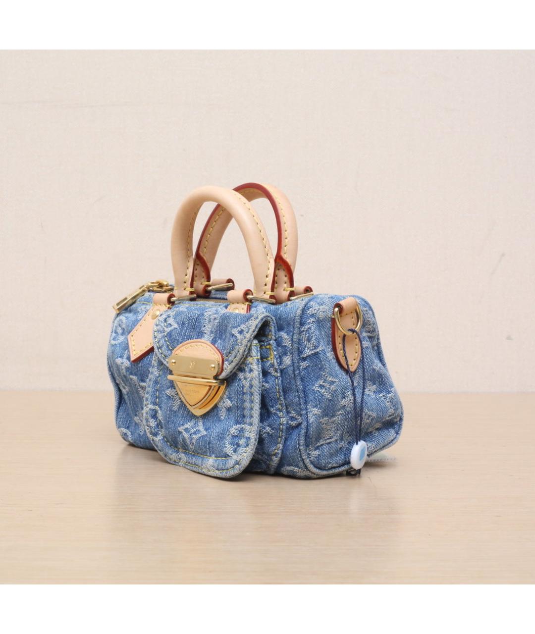 LOUIS VUITTON Синяя деним сумка через плечо, фото 4