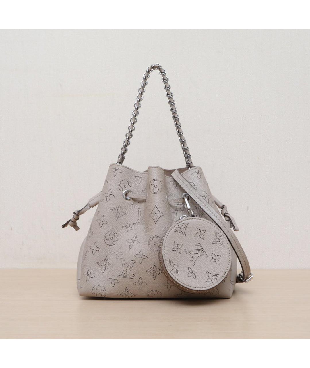 LOUIS VUITTON Серая кожаная сумка через плечо, фото 3