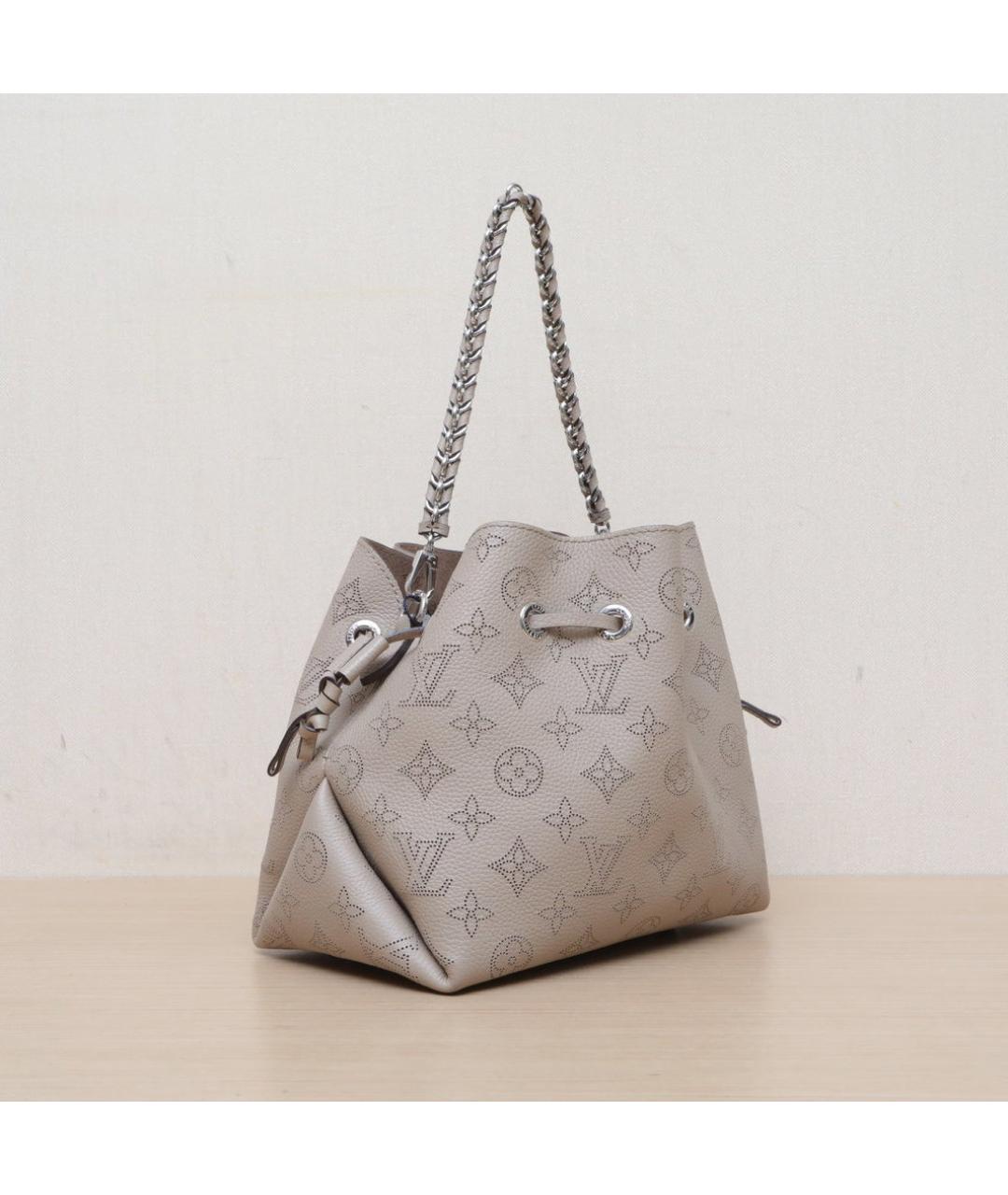 LOUIS VUITTON Серая кожаная сумка через плечо, фото 6