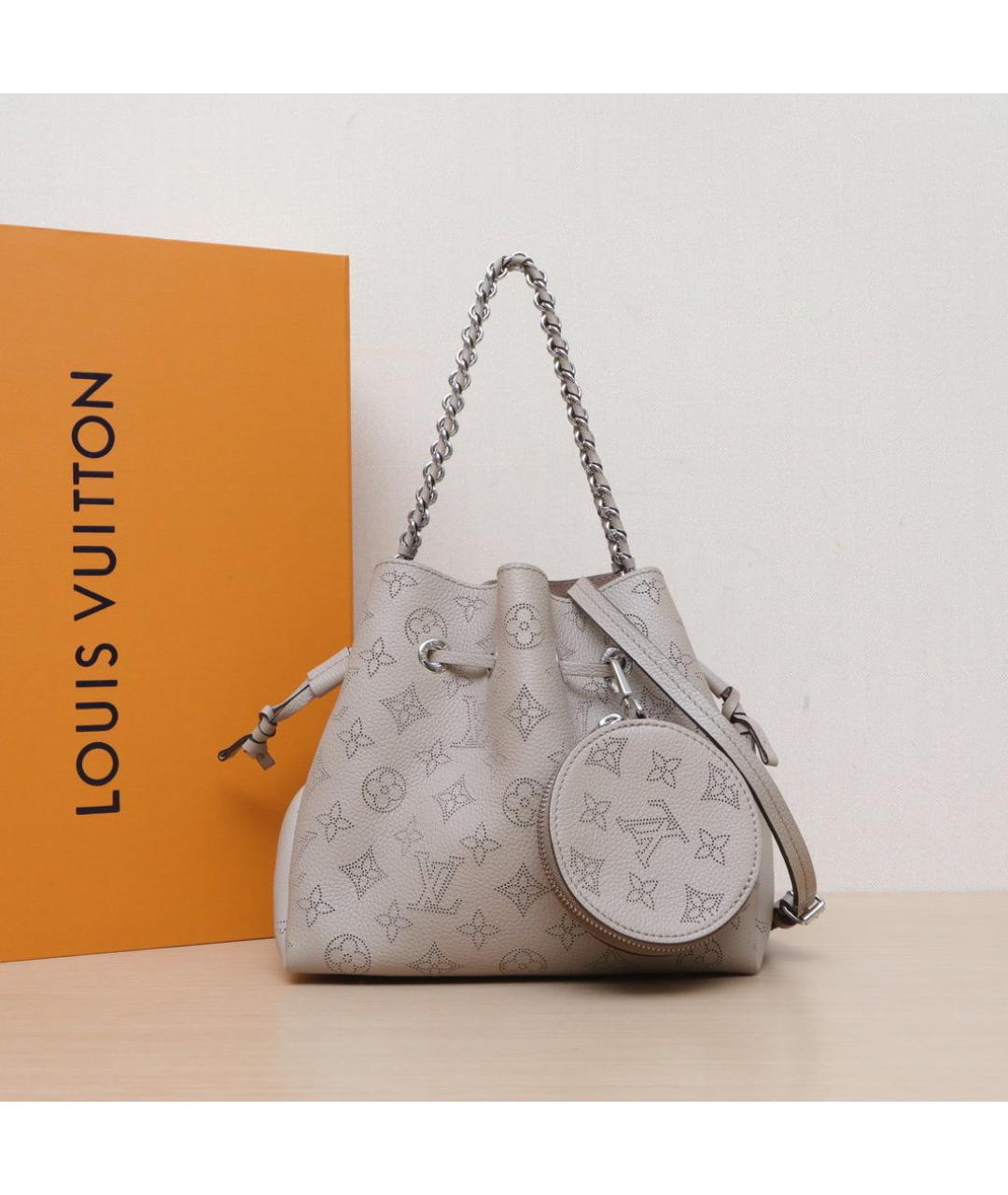 LOUIS VUITTON Серая кожаная сумка через плечо, фото 2