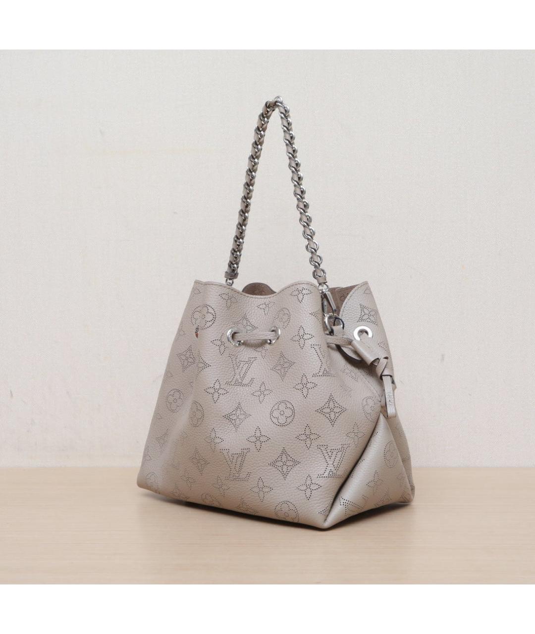 LOUIS VUITTON Серая кожаная сумка через плечо, фото 4