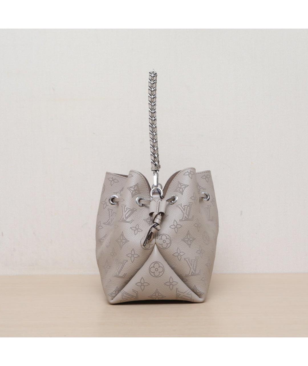 LOUIS VUITTON Серая кожаная сумка через плечо, фото 5