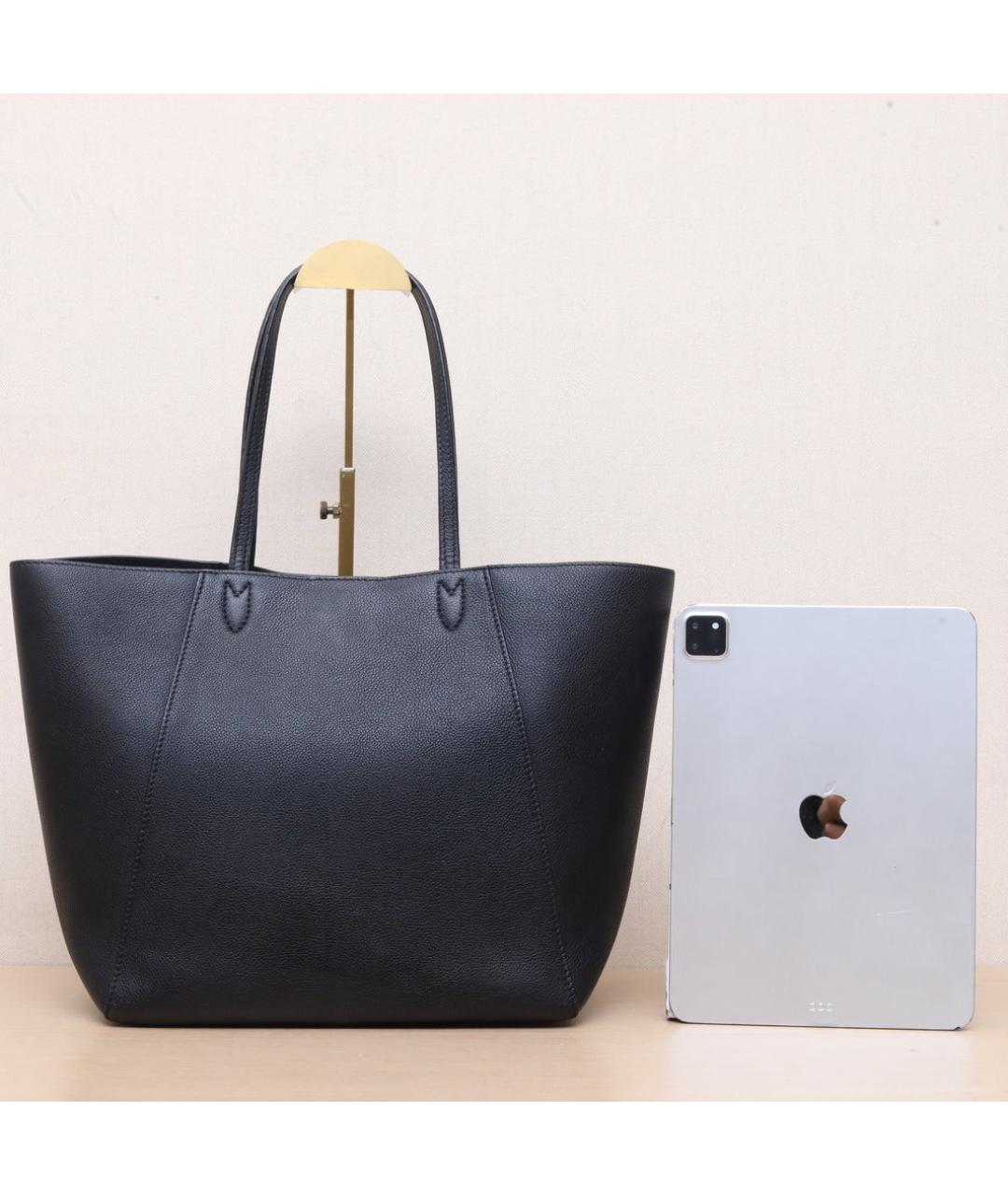 LOUIS VUITTON Черная кожаная сумка через плечо, фото 7