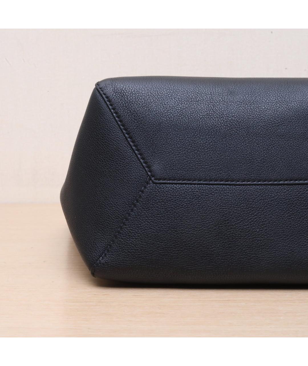 LOUIS VUITTON Черная кожаная сумка через плечо, фото 9
