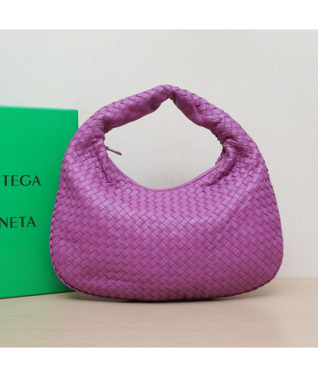 BOTTEGA VENETA Фиолетовая кожаная сумка через плечо, фото 2