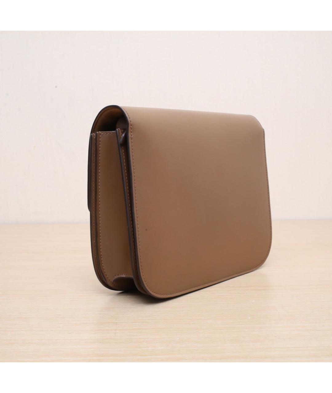 CELINE Коричневая кожаная сумка через плечо, фото 6