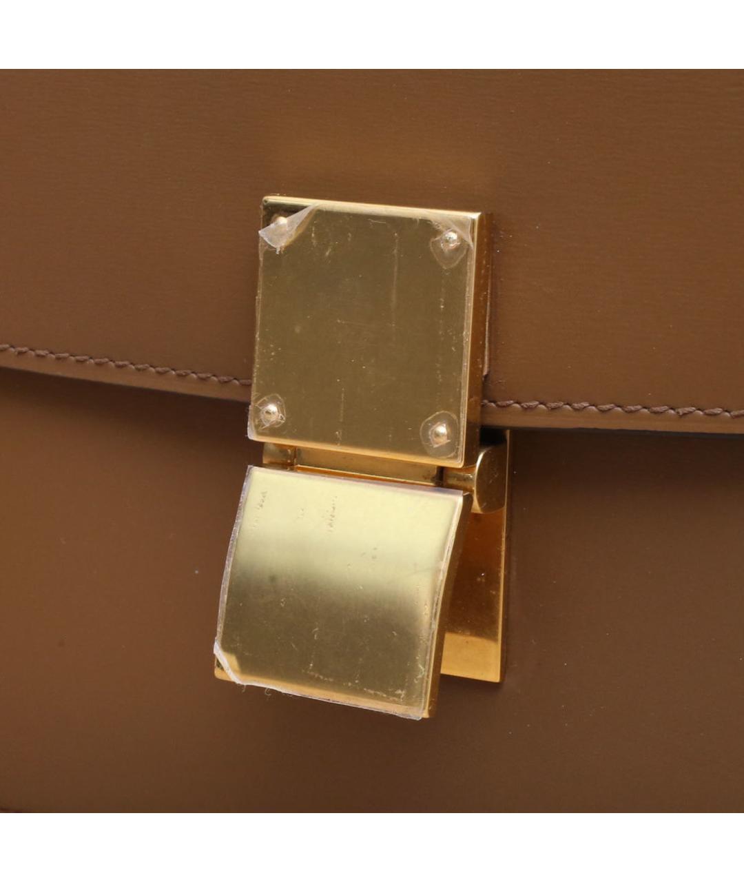 CELINE Коричневая кожаная сумка через плечо, фото 8