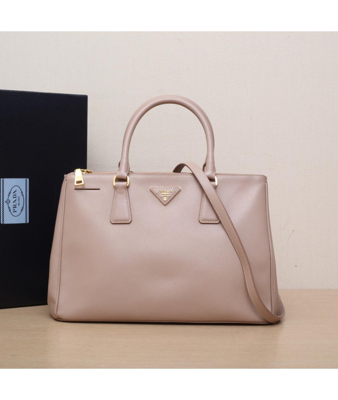 PRADA Бежевая кожаная сумка через плечо, фото 2