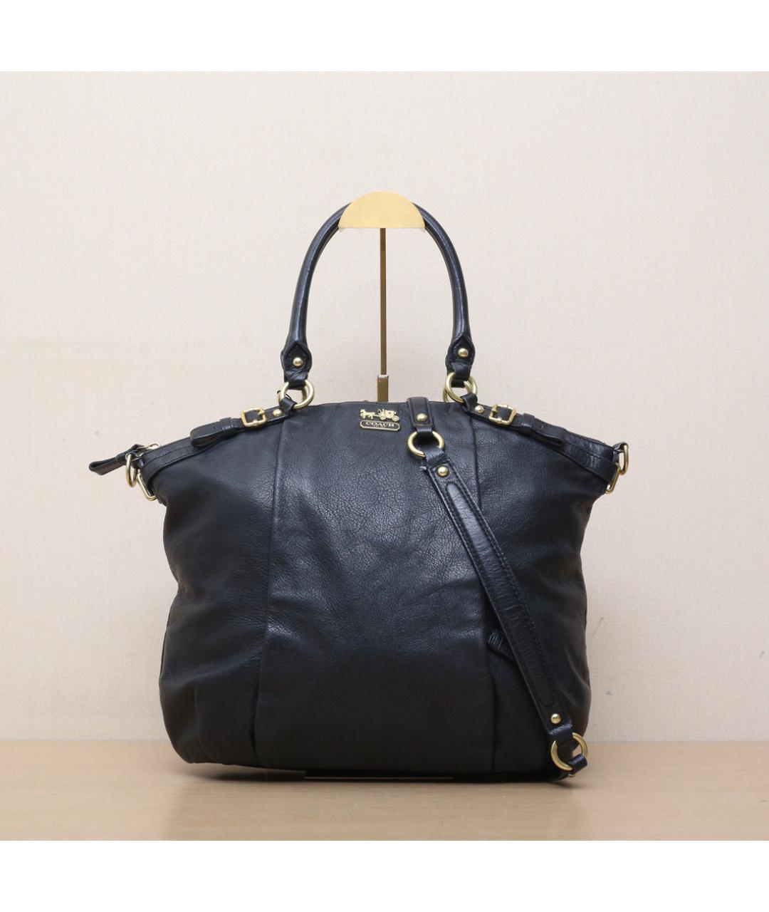 COACH Черная кожаная сумка через плечо, фото 3