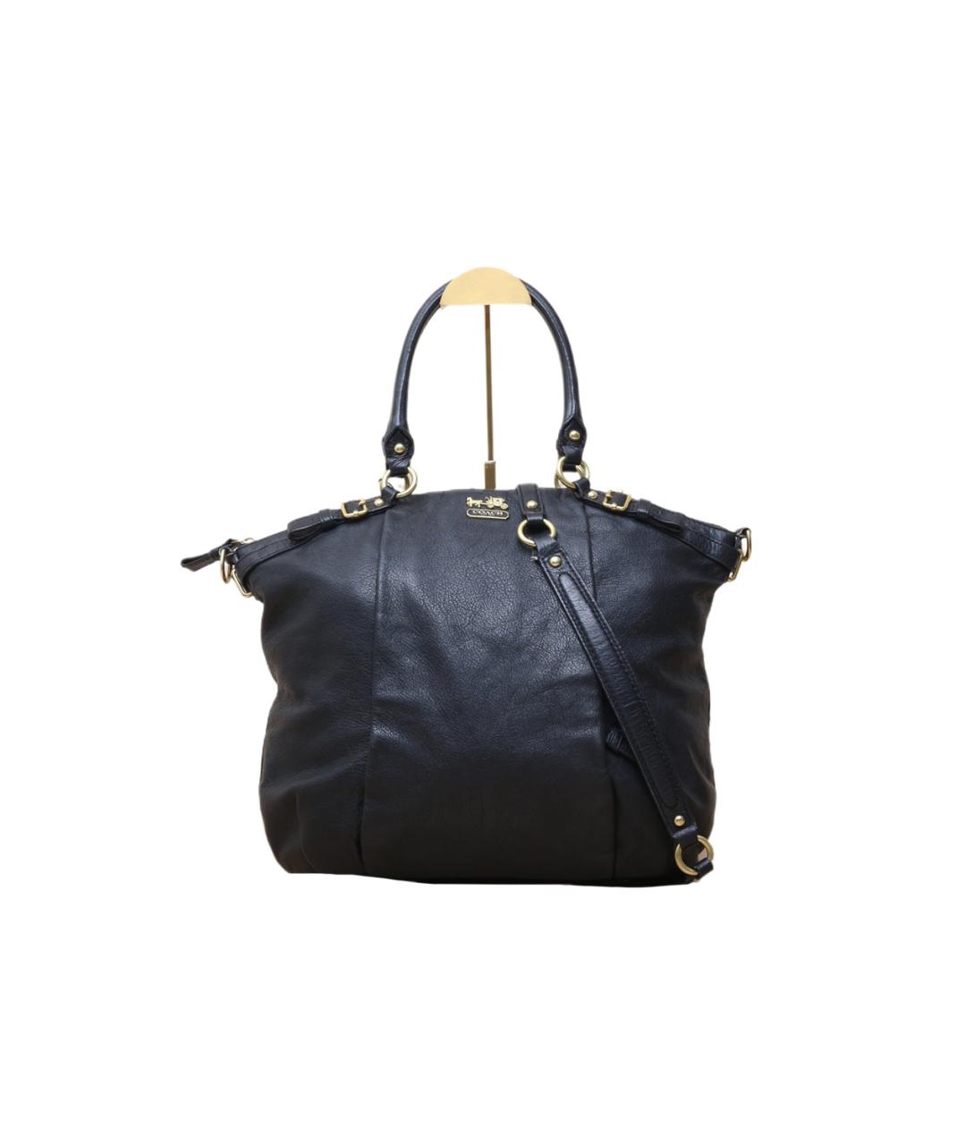 COACH Черная кожаная сумка через плечо, фото 1