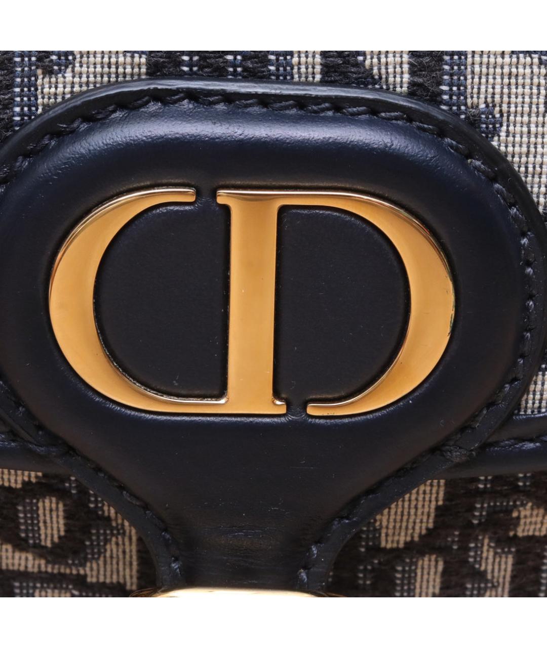 CHRISTIAN DIOR Темно-синяя тканевая сумка через плечо, фото 8