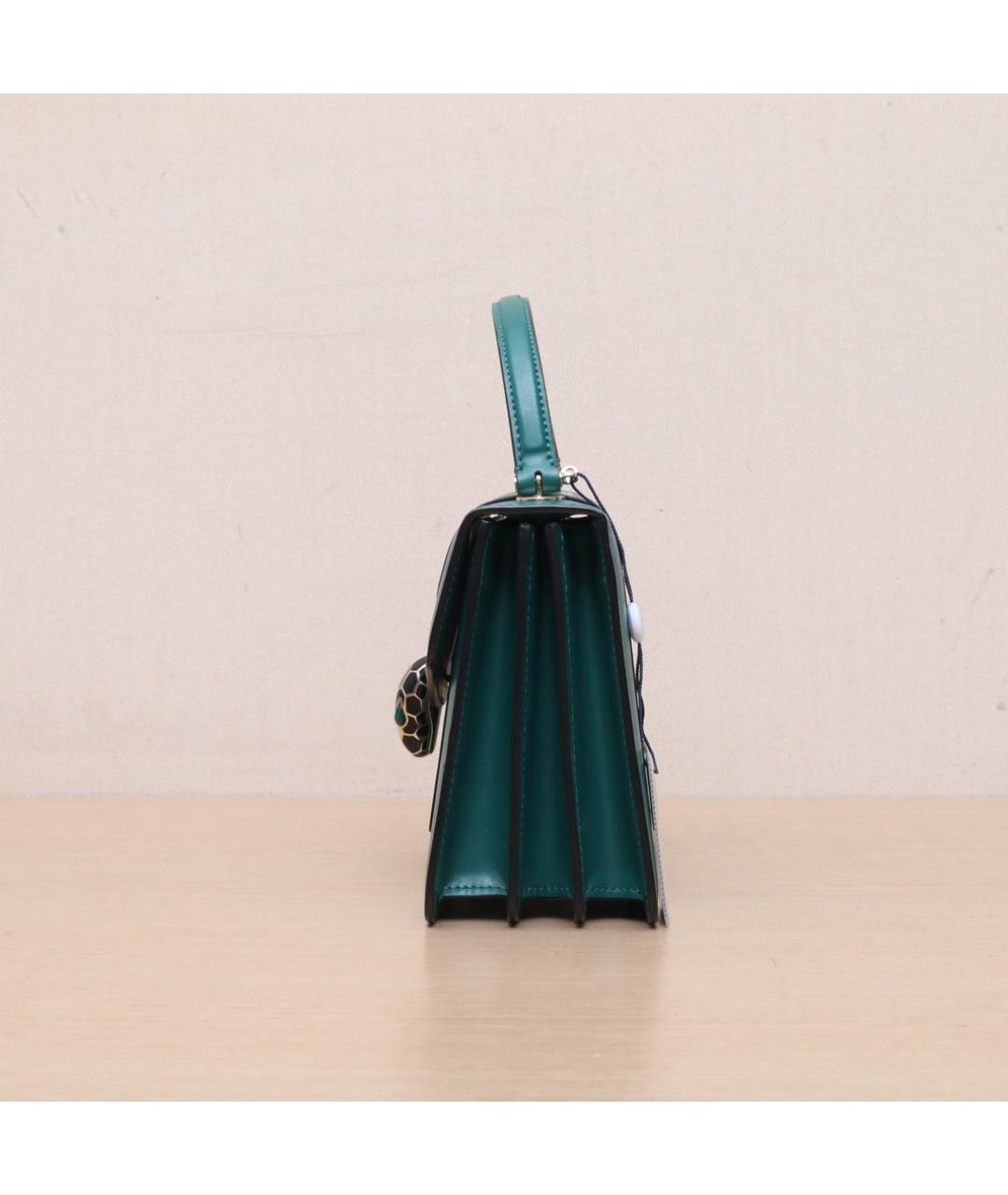 BVLGARI Зеленая кожаная сумка через плечо, фото 5